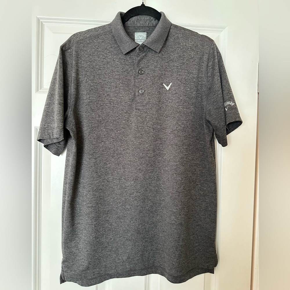 NWOT* Callaway Men's Charcoal Polo Shirt- Size Small